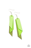 Paparazzi Suede Shade Earrings Green