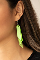 Paparazzi Suede Shade Earrings Green