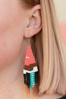 Paparazzi Summer Heat Earrings Orange - Glitz By Lisa 