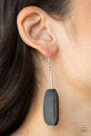 Paparazzi Tamarack Trail Earrings Black