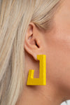 Paparazzi The Girl Next OUTDOOR Earrings Yellow