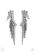 Paparazzi Thunderstruck Sparkle Earrings Black (Ear Crawlers)