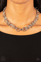 Paparazzi Tough Crowd Necklace Silver (Choker)