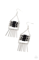 Paparazzi Tribal Tapestry Earrings Black