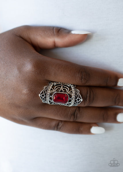 Paparazzi Undefinable Dazzle Ring Red
