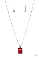 Paparazzi Understated Dazzle Necklace Red