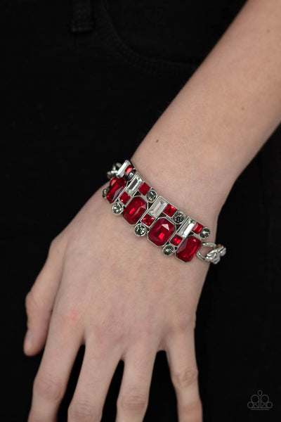 Paparazzi Urban Crest Bracelet Red