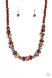 Paparazzi Warped Whimsicality Necklace Brown