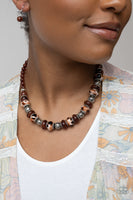 Paparazzi Warped Whimsicality Necklace Brown