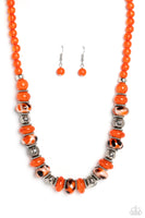 Paparazzi Warped Whimsicality Necklace Orange