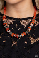 Paparazzi Warped Whimsicality Necklace Orange