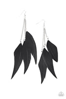 Paparazzi West Side Western Earrings Black