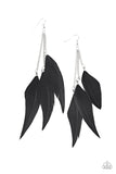 Paparazzi West Side Western Earrings Black