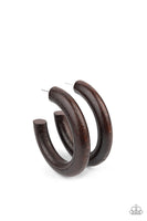 Paparazzi Woodsy Wonder Earrings Brown