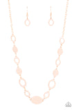 Paparazzi Working OVAL-time Necklace Rose Gold & OVAL and Out - Rose Gold