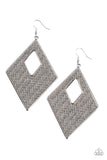 Paparazzi Woven Wanderer Earrings Silver