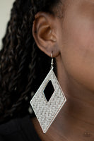 Paparazzi Woven Wanderer Earrings Silver