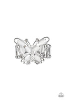 Paparazzi Flutter Flair Ring White