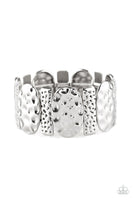 Paparazzi Cave Cache Bracelet Silver - Glitz By Lisa 