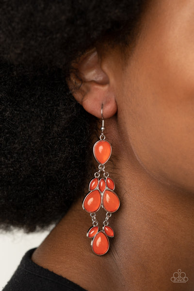 Paparazzi Superstar Social Earrings Orange