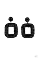 Paparazzi Beaded Bella Earrings Black