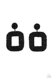 Paparazzi Beaded Bella Earrings Black