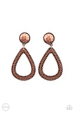 Paparazzi Beyond The Borders Earrings Copper (Clip Ons)