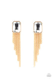 Paparazzi Save for a REIGNy Day Earrings Gold