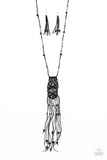 Paparazzi Macrame Majesty Necklace Black