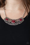 Paparazzi Feeling Inde-PENDANT Necklace Red