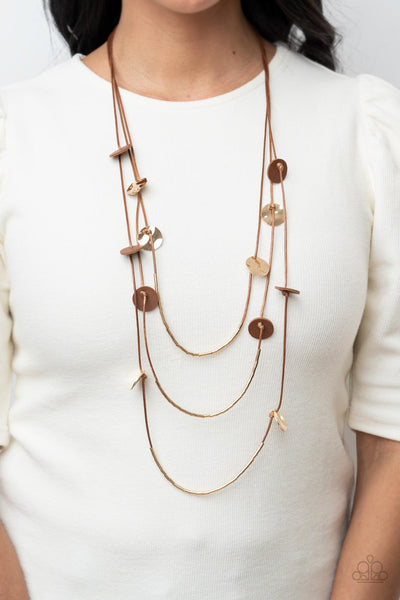 Paparazzi Alluring Luxe Necklace Brown