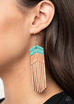 Paparazzi Desert Trails Earrings Blue