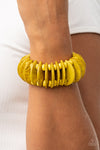 Paparazzi Tropical Tiki Bar Bracelet Yellow - Glitz By Lisa 