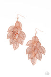 Paparazzi Limitlessly Leafy Earrings Copper