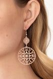 Paparazzi Mandala Eden Earrings Rose Gold