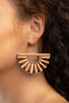 Paparazzi Wooden Wonderland Earrings Black