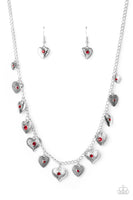 Paparazzi Lovely Lockets Necklace Red