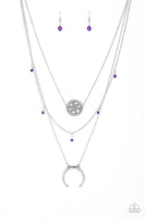 Paparazzi Lunar Lotus Necklace Purple