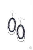 Paparazzi Marry Into Money Earrings Blue - Glitz By Lisa 