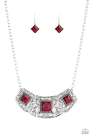 Paparazzi Feeling Inde-PENDANT Necklace Red