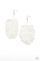 Paparazzi Hanging By A Thread Earrings White - Glitz By Lisa 