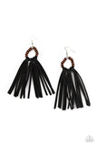 Paparazzi Easy To PerSUEDE  Earrings Black - Glitz By Lisa 