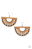 Paparazzi Wooden Wonderland Earrings Black