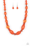 Paparazzi High Alert Necklace Orange - Glitz By Lisa 