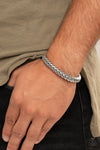 Paparazzi Tough as Nails Bracelet Silver - Glitz By Lisa 