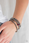 Paparazzi Noticeably Noir Bracelet Pink - Glitz By Lisa 