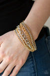 Paparazzi Metallic Horizon Bracelet Gold - Glitz By Lisa 