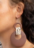 Paparazzi Beach Day Drama Earrings Brown