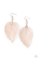 Paparazzi Leafy Legacy Earrings Rose Gold