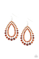 Paparazzi Glacial Glaze Earrings Brown